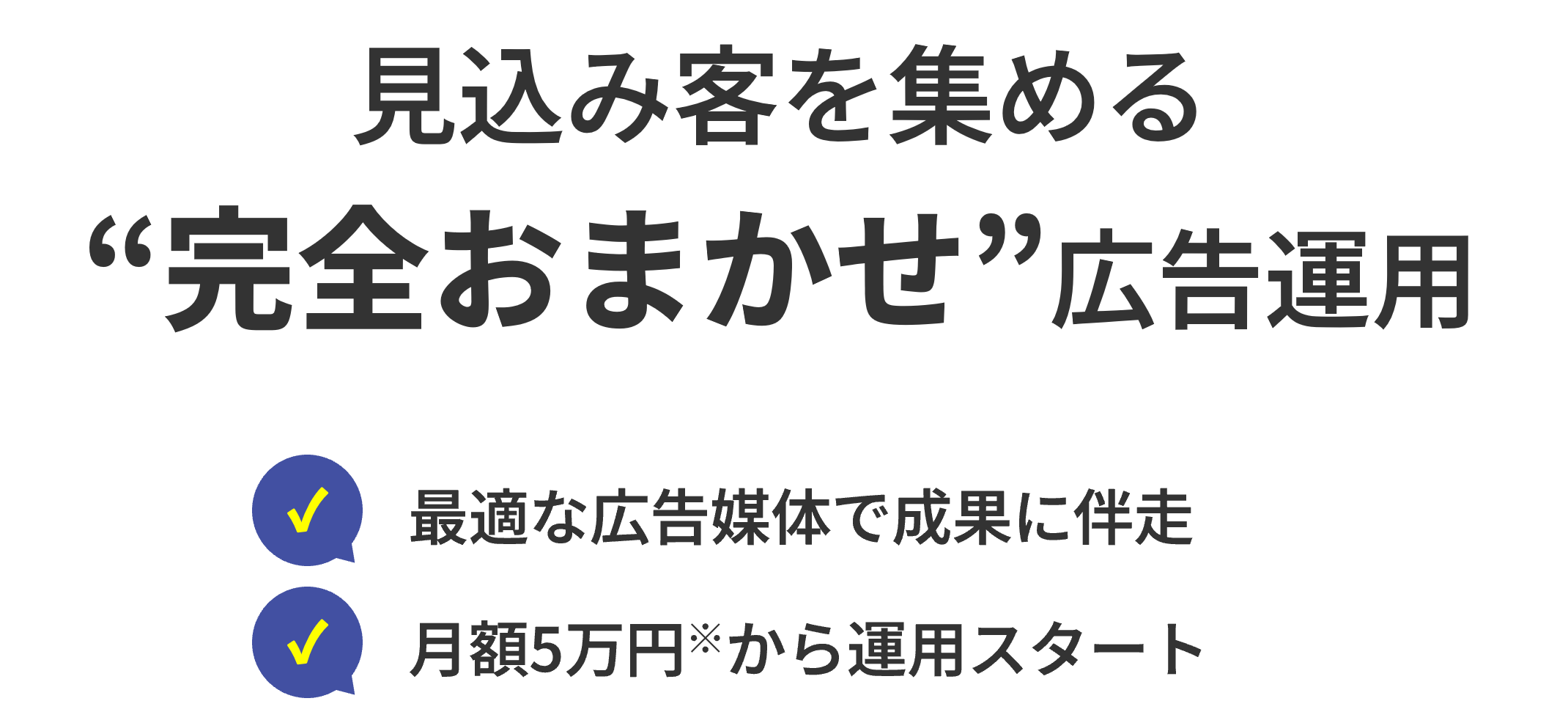 見込み客を集める完全おまかせ広告運用