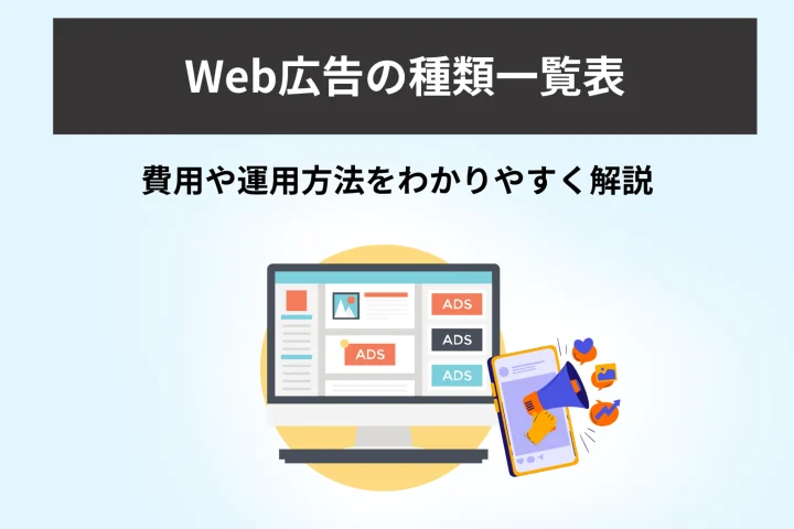 Web広告の種類一覧表｜費用や運用方法をわかりやすく解説