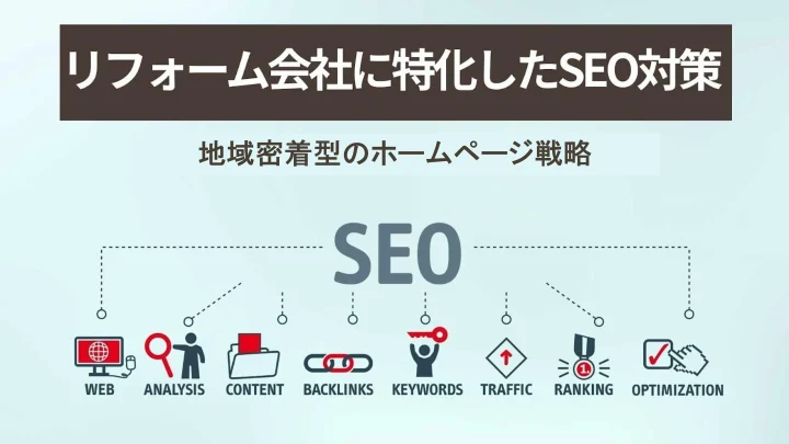 リフォーム会社に特化したSEO対策｜地域密着型のホームページ戦略