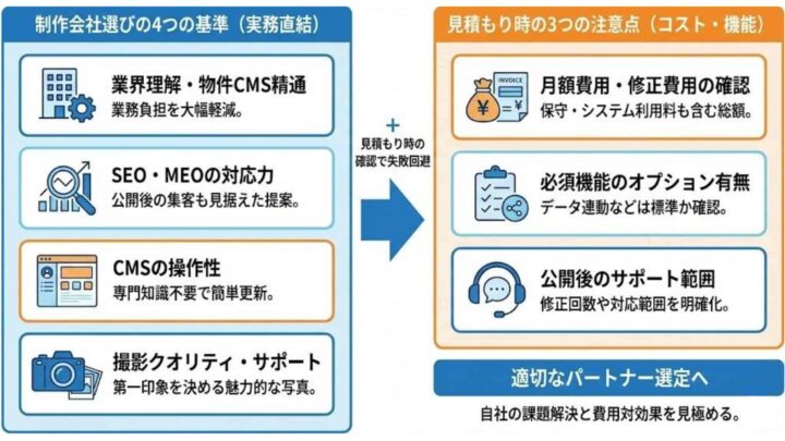 不動産会社に適したホームページ制作会社の選び方と見積もり時の注意点